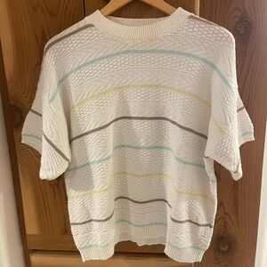 Vintage Carriage Court Short Sleeved Knit Sweater XL